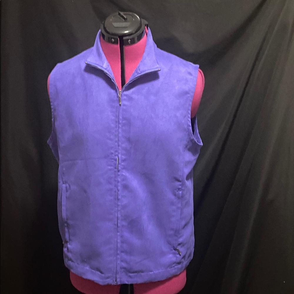 EUC Chico’s design purple faux suede, Zip-Up Vest Chico’s 1 US S